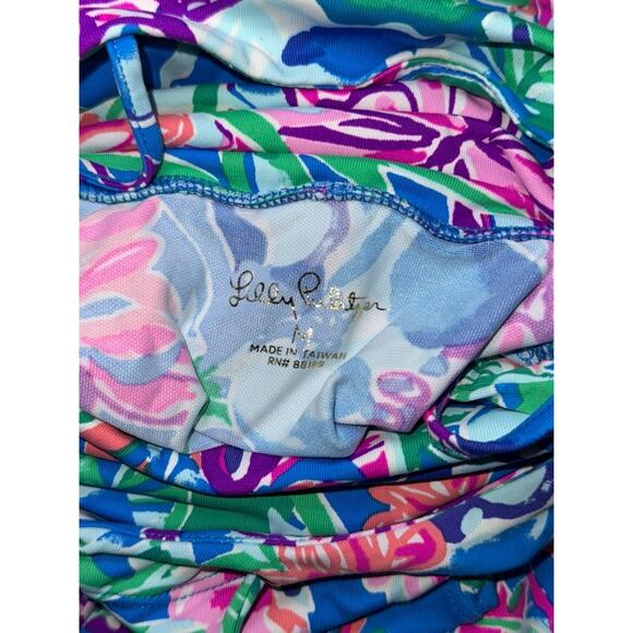 Lilly Pulitzer UPF 50+ ChillyLilly Hooded Pullover w/ Face Cover Size Medium - Picture 7 of 9
